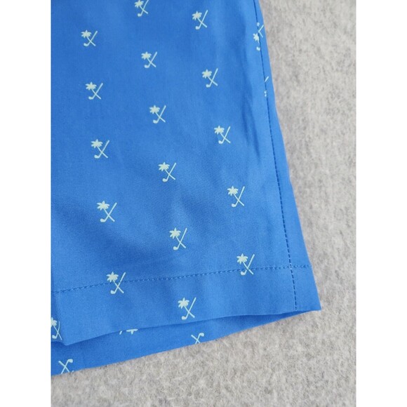 Walter Hagen Men Flat Front Performance 11 Golf Shorts Blue Palms SZ 35 MSRP $70 - Picture 2 of 9
